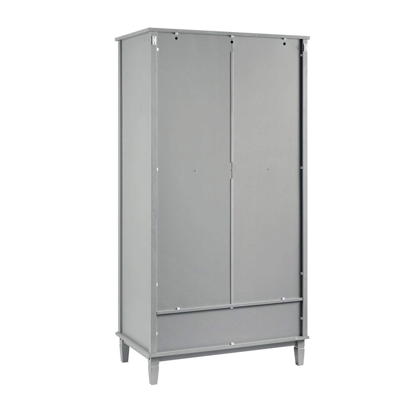 Placard double sculpté Chantilly gris moyen