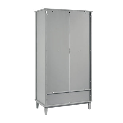 Placard double sculpté Chantilly gris moyen