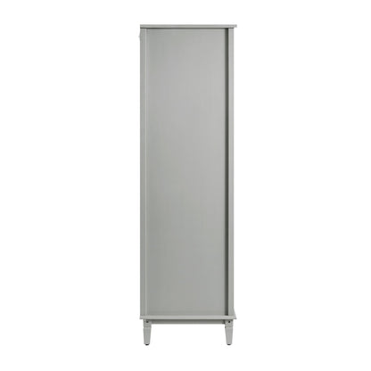 Placard triple sculpté Chantilly gris moyen