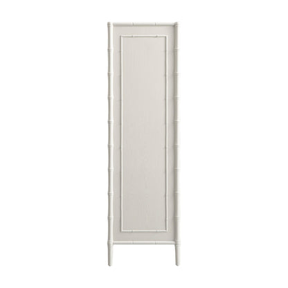 Placard double Elstowe en imitation bambou, blanc ombré