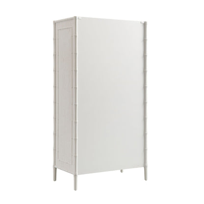 Placard double Elstowe en imitation bambou, blanc ombré