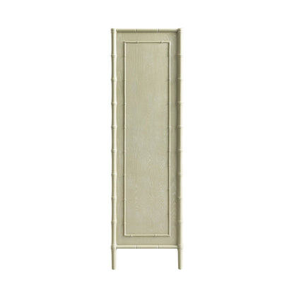 Placard double Elstowe en imitation bambou, vert sauge