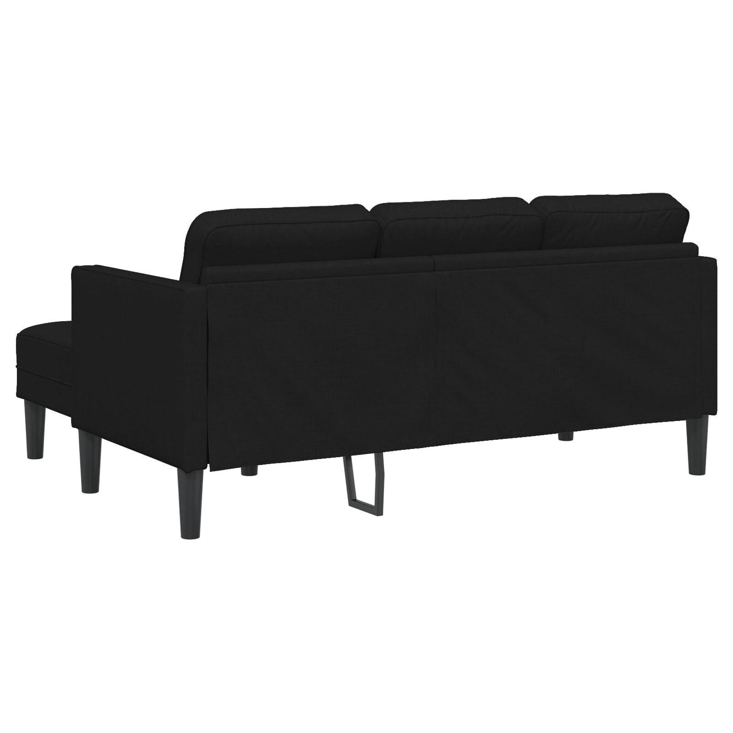 Ensemble de canapé 2/3 pièces vidaXL avec coussins en tissu noir/gris foncé/gris clair - 68,1 x 51,6 x 26,4