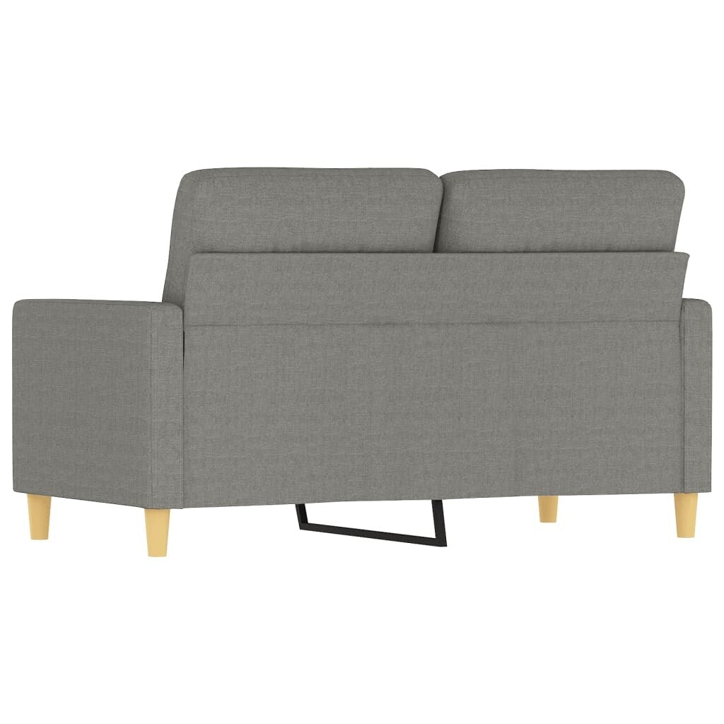 vidaXL Canapé 2 places Gris foncé 47,2 Tissu - 54,3 x 30,3 x 31,5