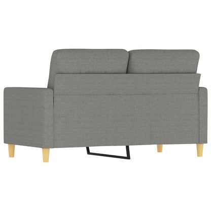 vidaXL Canapé 2 places Gris foncé 47,2 Tissu - 54,3 x 30,3 x 31,5