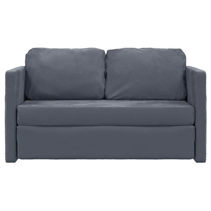 vidaXL Canapé-lit de sol compact en velours gris foncé - 48,0 x 48,0 x 21,7