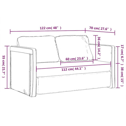 vidaXL Canapé-lit de sol compact en velours gris foncé - 48,0 x 48,0 x 21,7