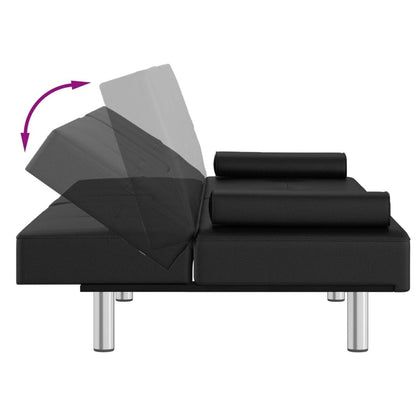 Canapé-lit pliable vidaXL avec porte-gobelets en similicuir - 78,7 x 35 x 27,6