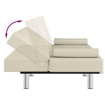 Canapé-lit pliable vidaXL avec porte-gobelets en similicuir - 78,7 x 35 x 27,6