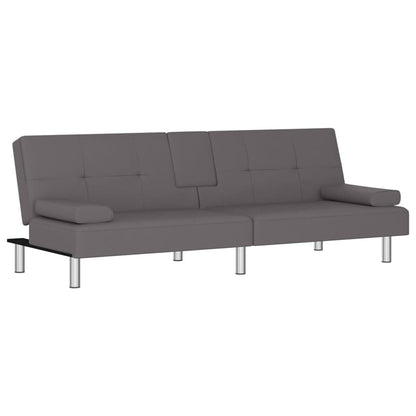 Canapé-lit pliable vidaXL avec porte-gobelets en similicuir - 78,7 x 35 x 27,6