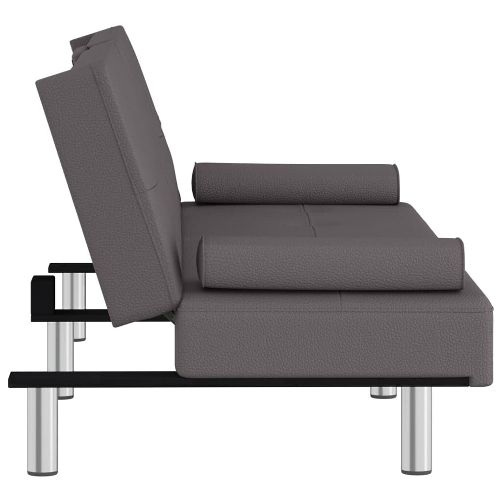 Canapé-lit pliable vidaXL avec porte-gobelets en similicuir - 78,7 x 35 x 27,6
