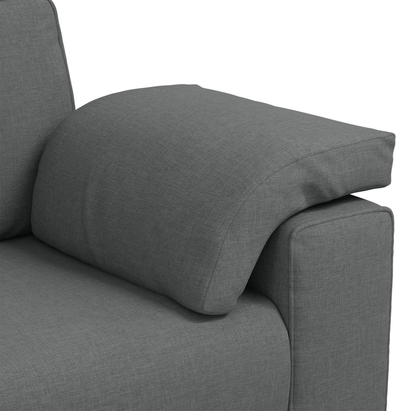 vidaXL Canapé Noir/Gris foncé Métal - 86,2 x 30,3 x 32,3